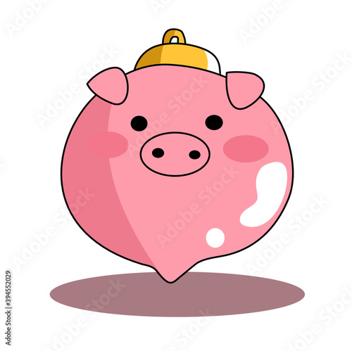 Christmas ball pig