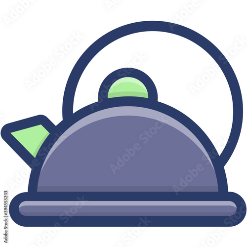 Teapot Flat Vector 