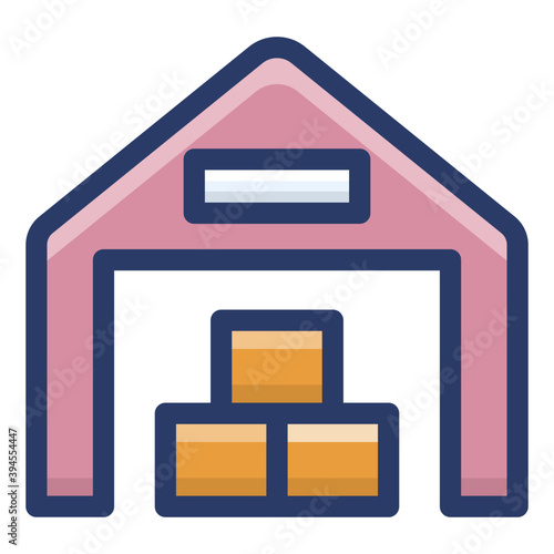 Stock Warehouse Vector 