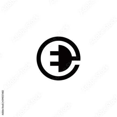 e e initial electrical logo design vector graphic idea creative