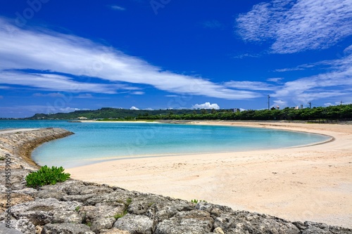 沖縄県・うるま市 夏の浜比嘉島の風景