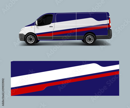 modern simple design for van graphics vinyl wrap template vector