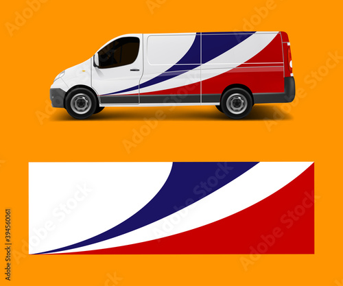 modern simple design for van graphics vinyl wrap template vector