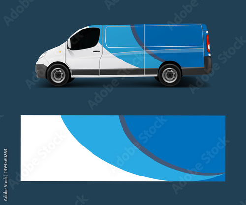 cargo van wrap vector, Graphic abstract stripe designs for wrap branding vehicle