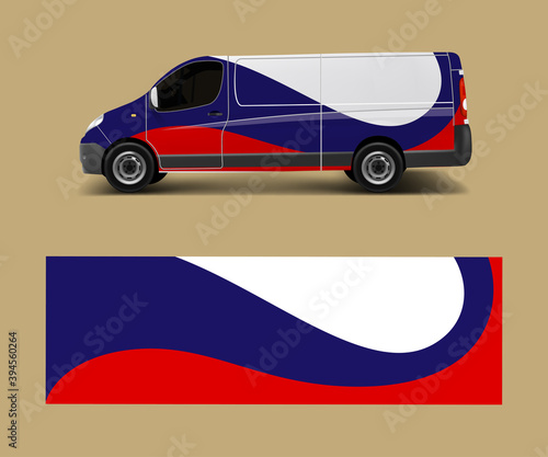 modern simple design for van graphics vinyl wrap template vector