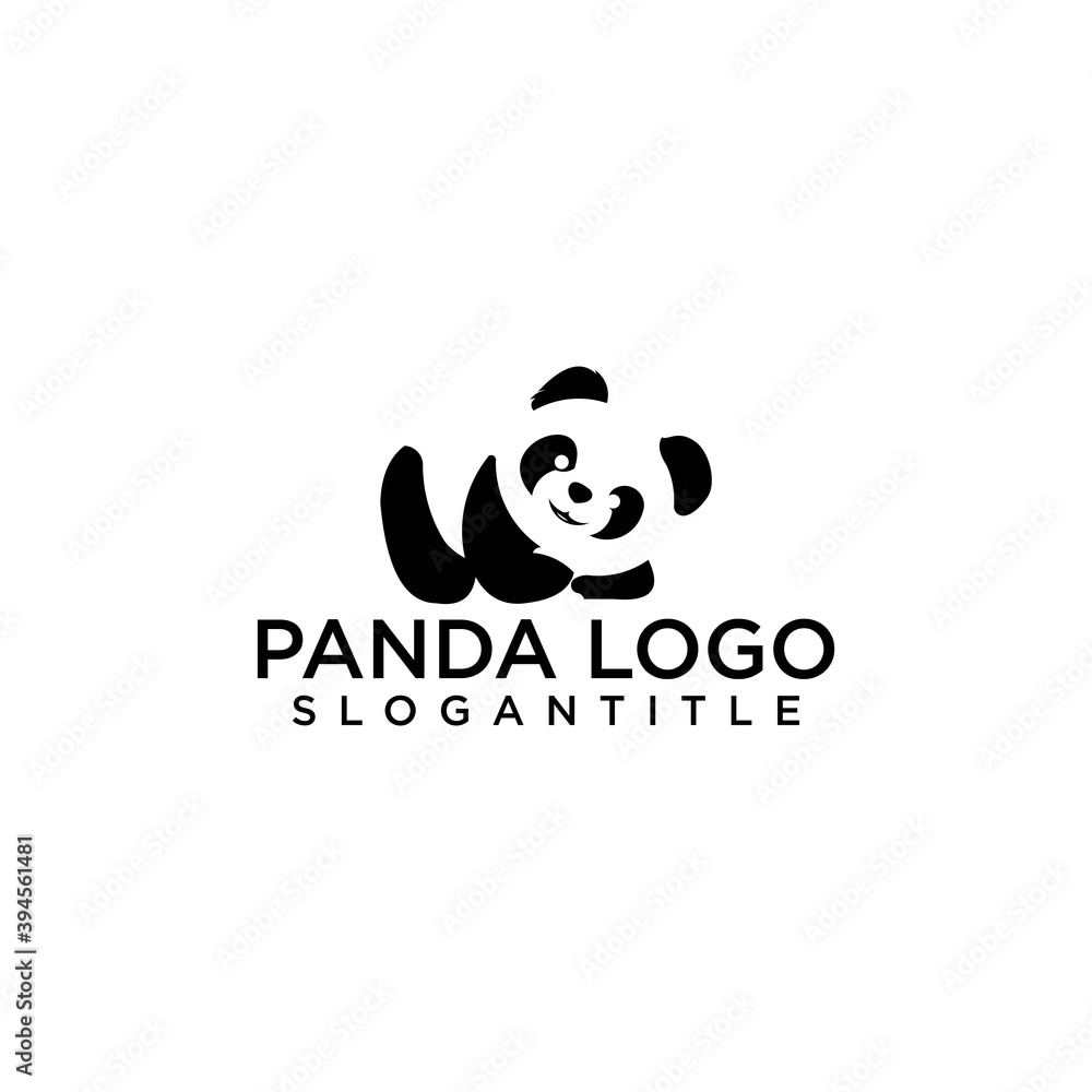 vector panda logo icon vector panda logo icon