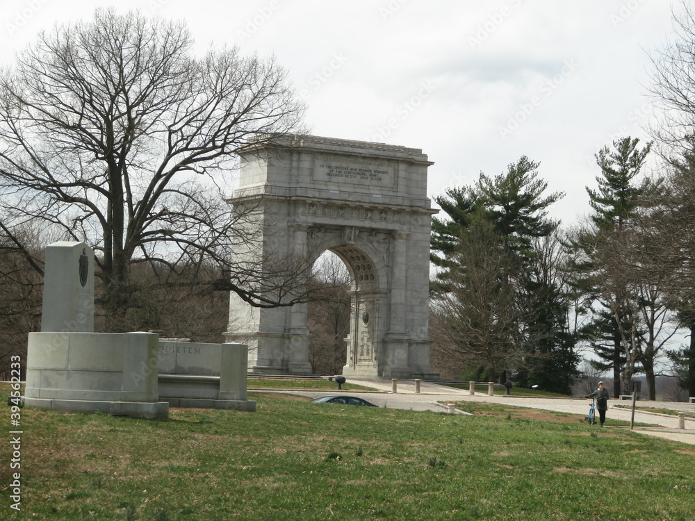 National Memorial Arch erected to commemorate the arrival of General George Washington and his Continental Army into Valley Forge