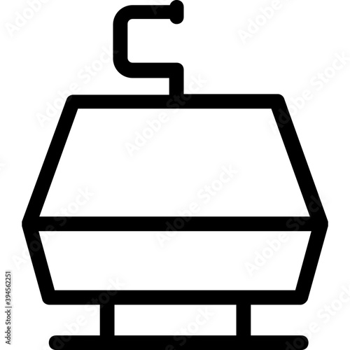 
Ropeway Line Vector Icon
