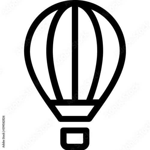 hot air ballon line icon