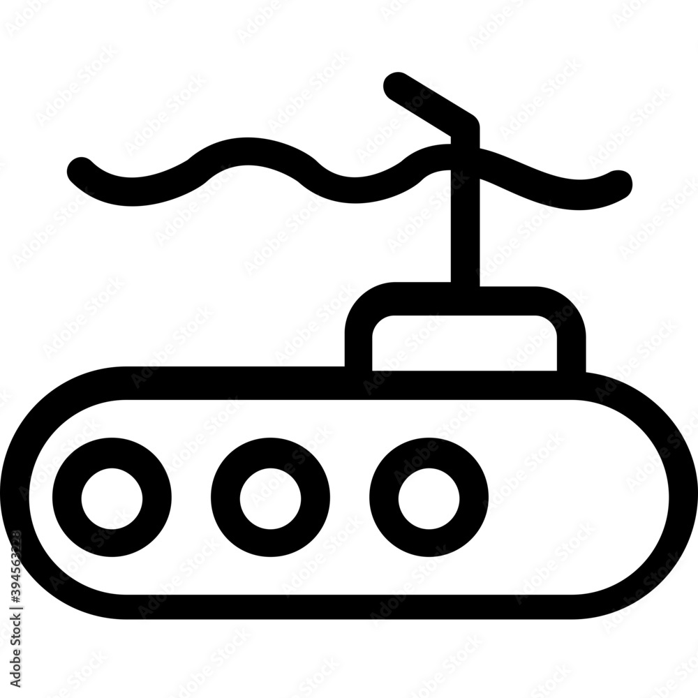 Submarine Line Vector Icon
Submarine Line Vector Icon
