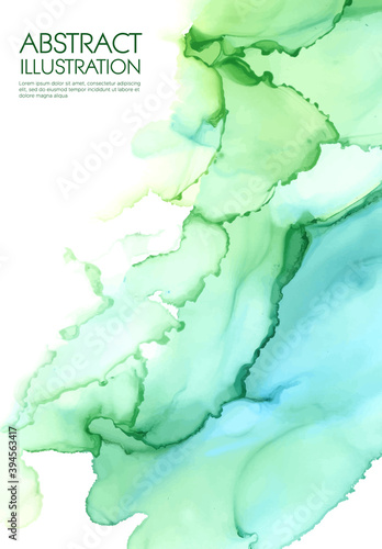 Alcohol ink vector texture. Fluid ink abstract background.