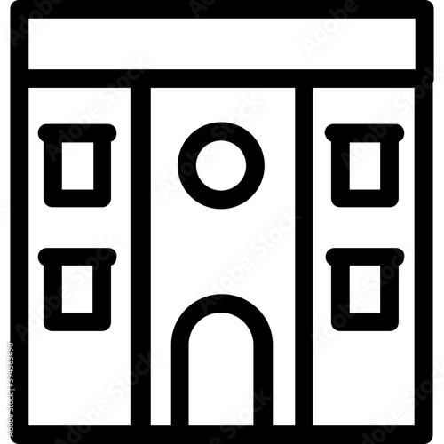 
Building Line Vector Icon
