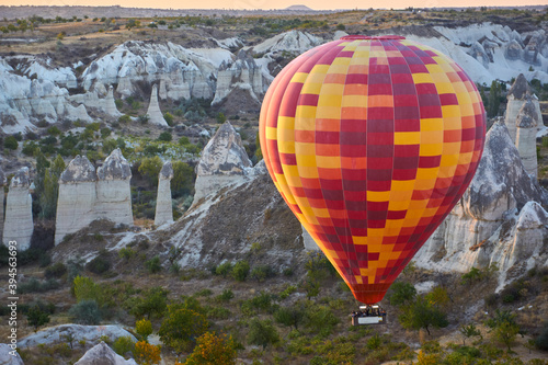 Hot air balloons at sunrise in Cappadocia, Turkey