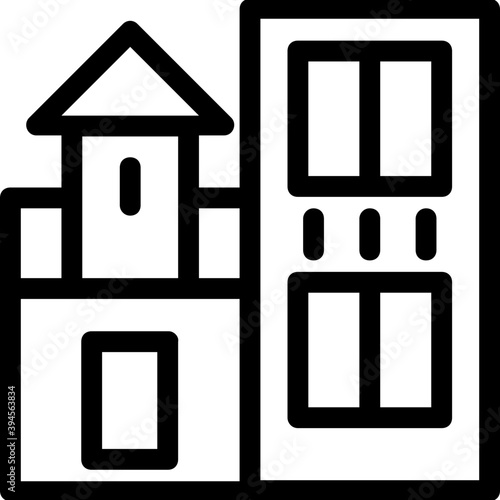 
Building Line Vector Icon
