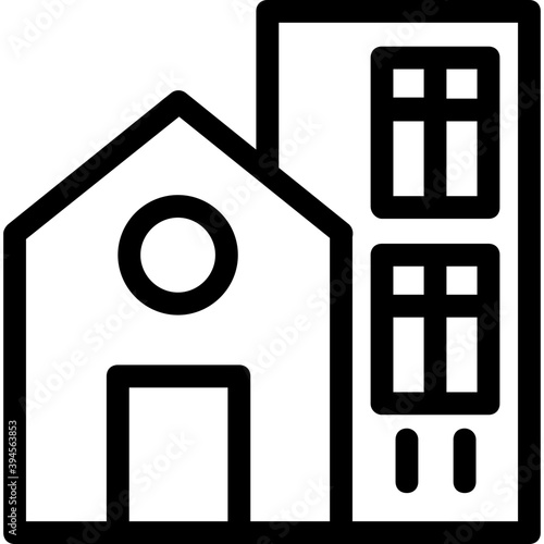 
Building Line Vector Icon
