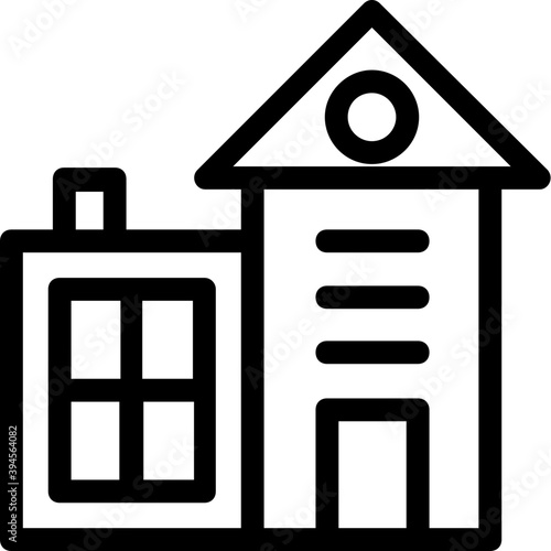 
Building Line Vector Icon
