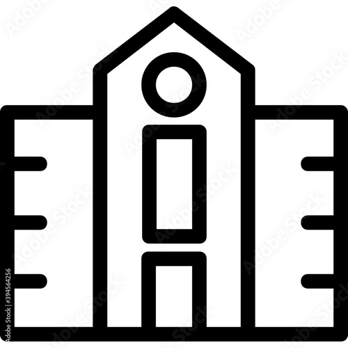 
Building Line Vector Icon
