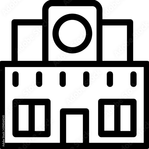 
Building Line Vector Icon

