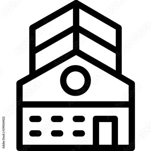 
Building Line Vector Icon
