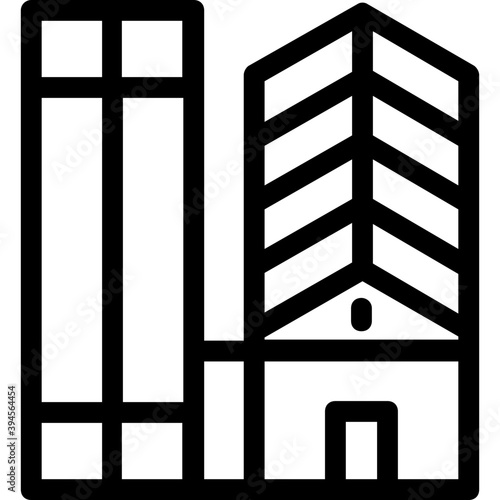 
Building Line Vector Icon
