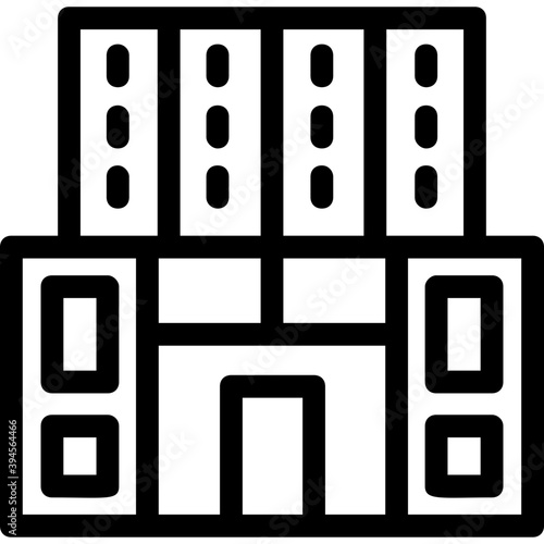 
Building Line Vector Icon
