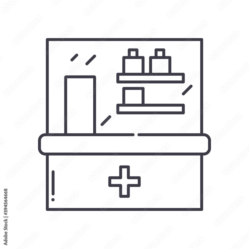 Pharmacy image icon, linear isolated illustration, thin line vector, web design sign, outline concept symbol with editable stroke on white background. Pharmacy image icon, linear isolated illustration, thin line vector, web design sign, outline concept symbol with editable stroke on white background.