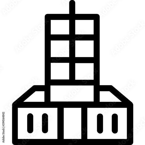 
Building Line Vector Icon
