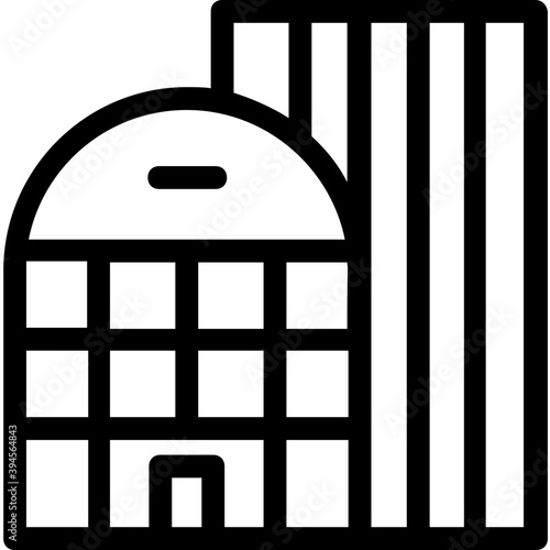 
Building Line Vector Icon
