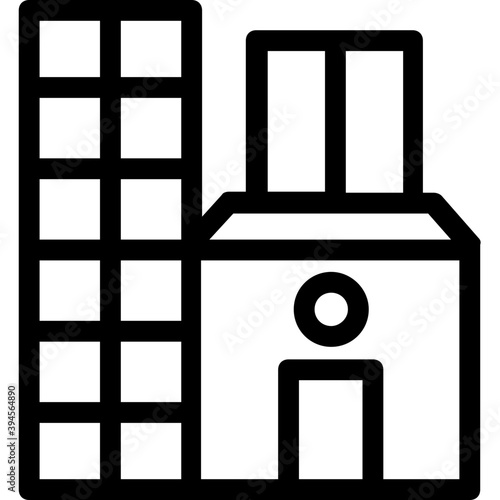 
Building Line Vector Icon
