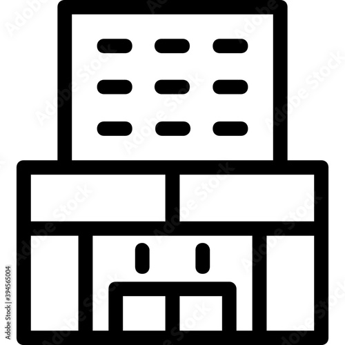 
Building Line Vector Icon

