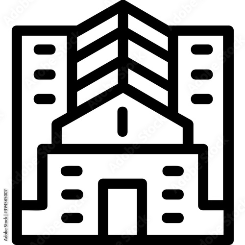 
Building Line Vector Icon
