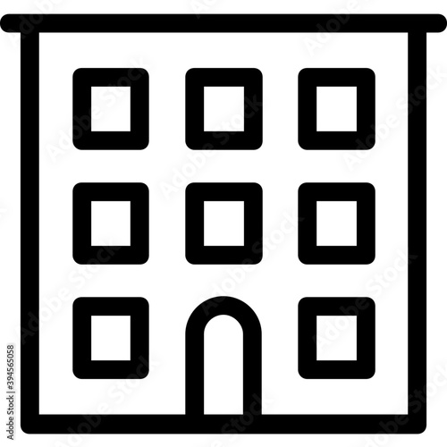 
Building Line Vector Icon
