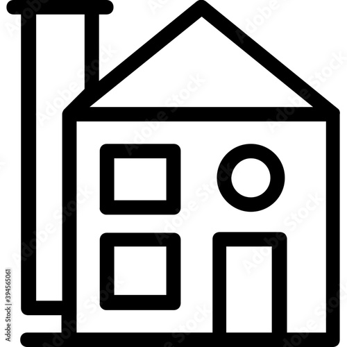 
Building Line Vector Icon
