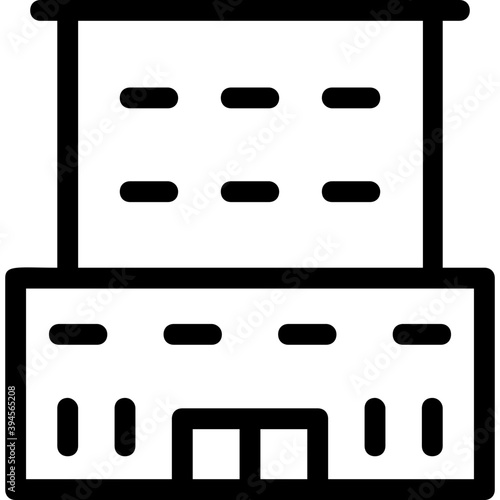 
Building Line Vector Icon
