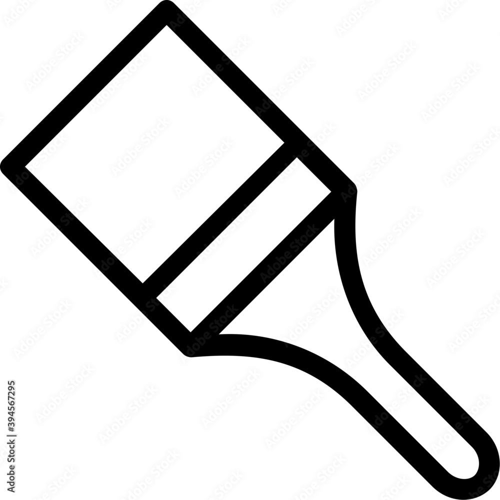 Fototapeta premium Paint Brush Line Vector Icon 