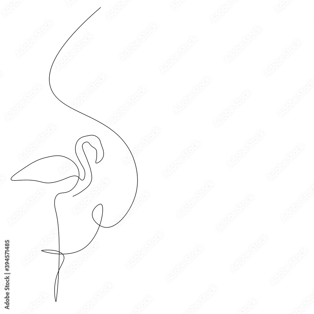 Flamingo bird drawing vector illustration Flamingo bird drawing vector illustration