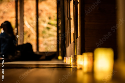 candle light corridor of japanese old folk house © Taisuke Mizuguchi