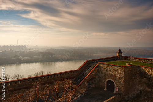 Photography View of Bratislava on Danube river