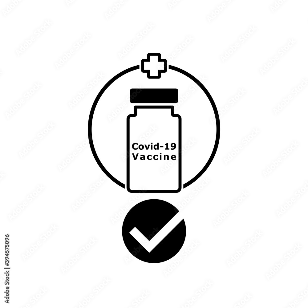 Covid-19 Vaccination Trial Icon isolated on white background Covid-19 Vaccination Trial Icon isolated on white background