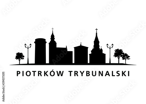 Piotrków Trybunalski City Skyline Landscape from Poland