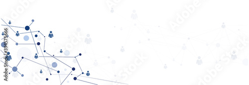 Abstract human connections headline background
