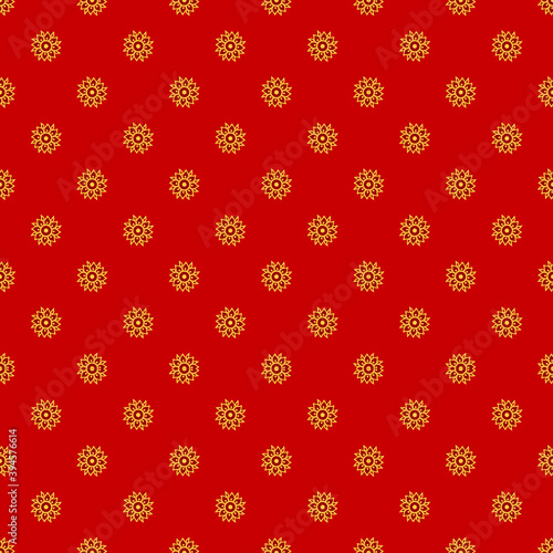Simple flowers seamless pattern in ethnic style