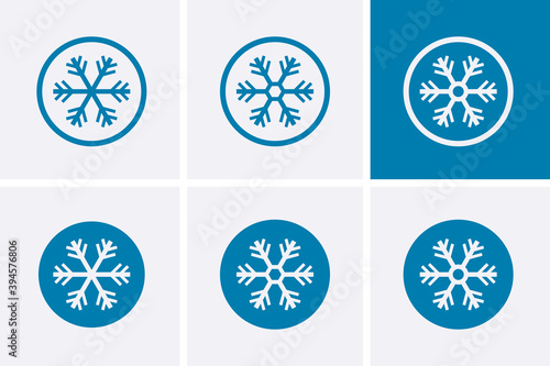 Snowflake freezer Icons.