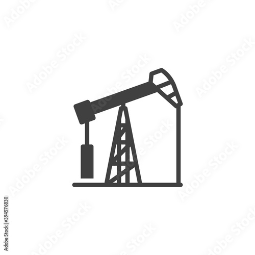 Oil pump vector icon. filled flat sign for mobile concept and web design. Pumpjack, oil derrick glyph icon. Symbol, logo illustration. Vector graphics