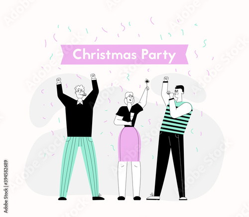 Wallpaper Mural Christmas Party and Happy New Year celebration Torontodigital.ca