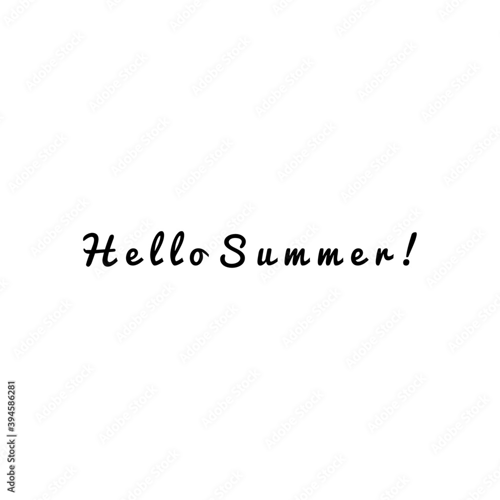 ''Hello summer'' Lettering