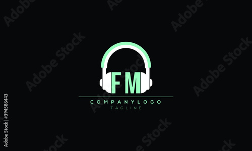 FM Abstract initial monogram letter alphabet logo design