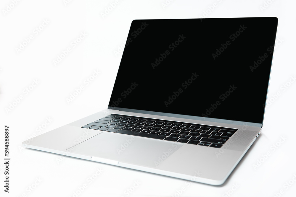 close up. open laptop on a white background close up. open laptop on a white background