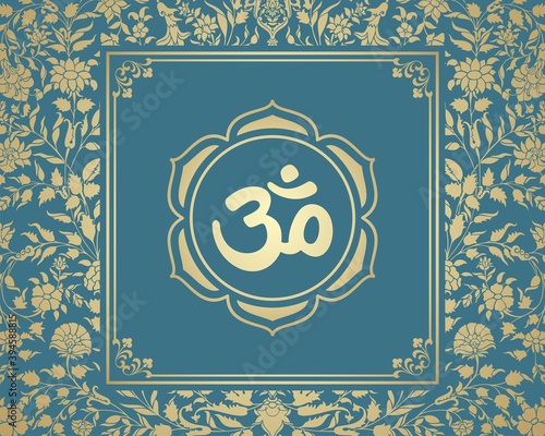 aum syllable , paisley design ,Hinduism , India	