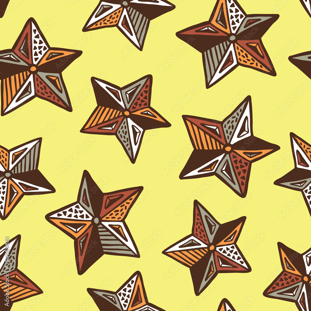 Obraz premium vector seamless pattern with hand drawn ornate doodle object